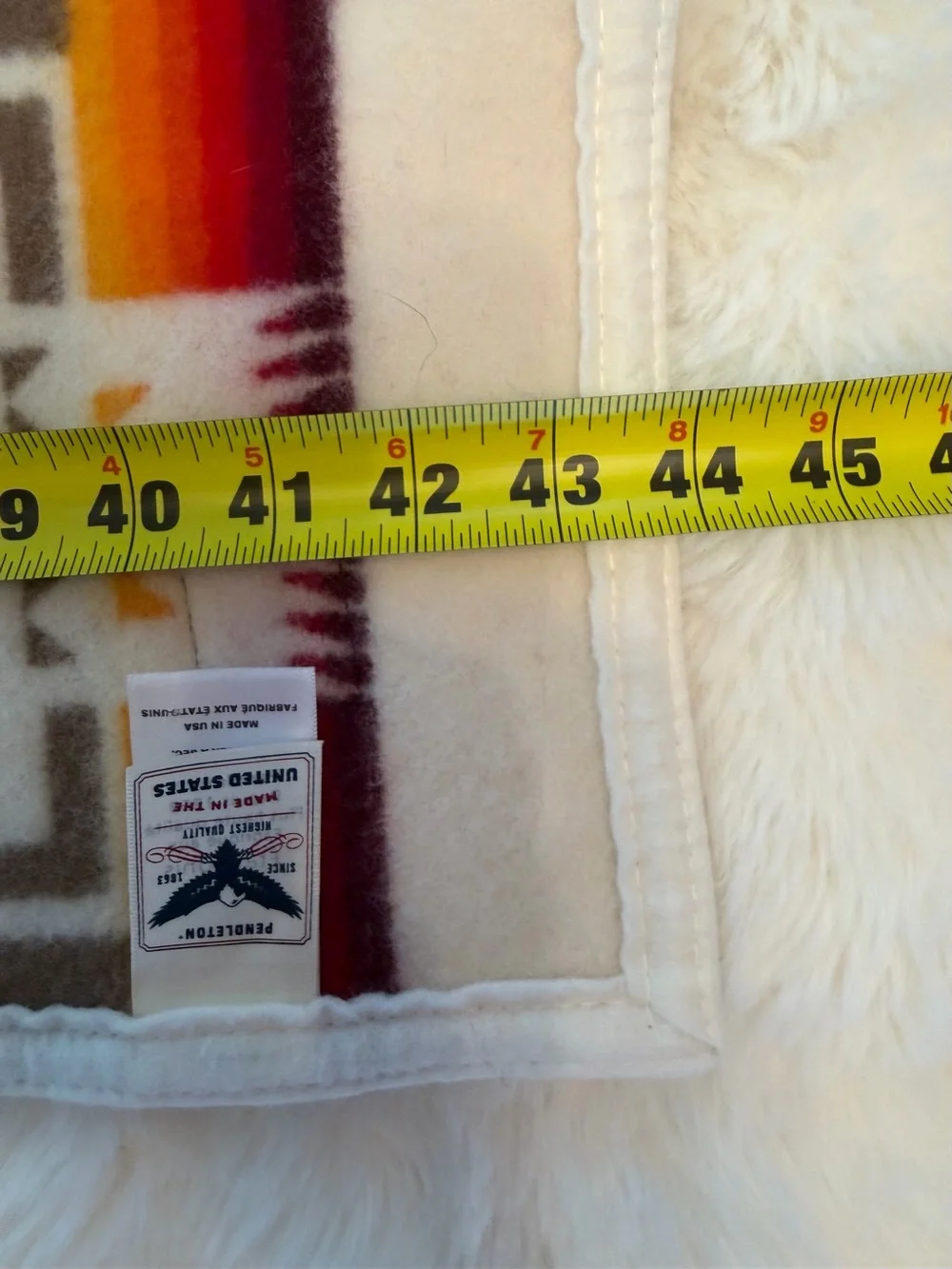 Pendleton Beaver State Wool Chief Joseph Southwest Pattern Baby Blanket